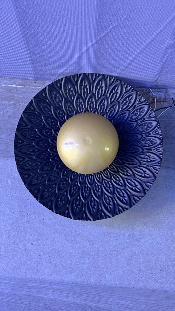 Luxury Black & Gold Textured Wall Light – Elegant Decorative Panel