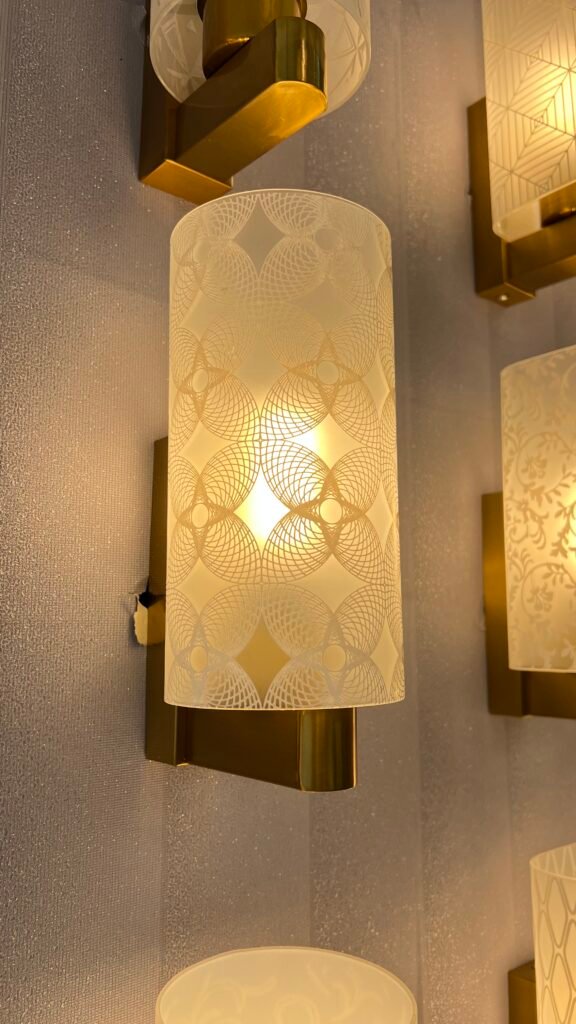 Geometric Frosted Glass Wall Light – Modern Decorative Sconce