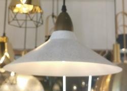 Vintage Industrial Hanging Light – Classic White Shade