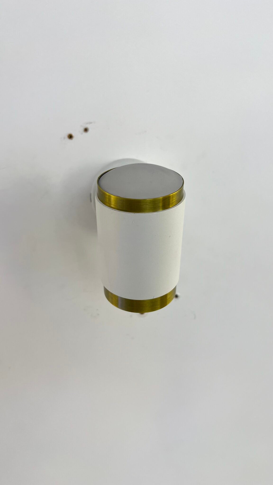 Minimalist White & Brass Wall LED Light