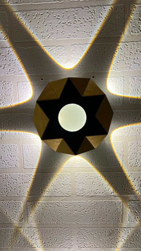Starburst LED Wall Light – Geometric Projection Glow