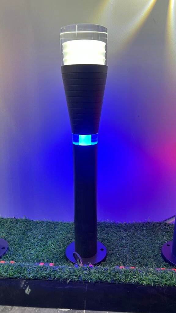 Modern Black LED Bollard Light – Outdoor Pathway Illumination