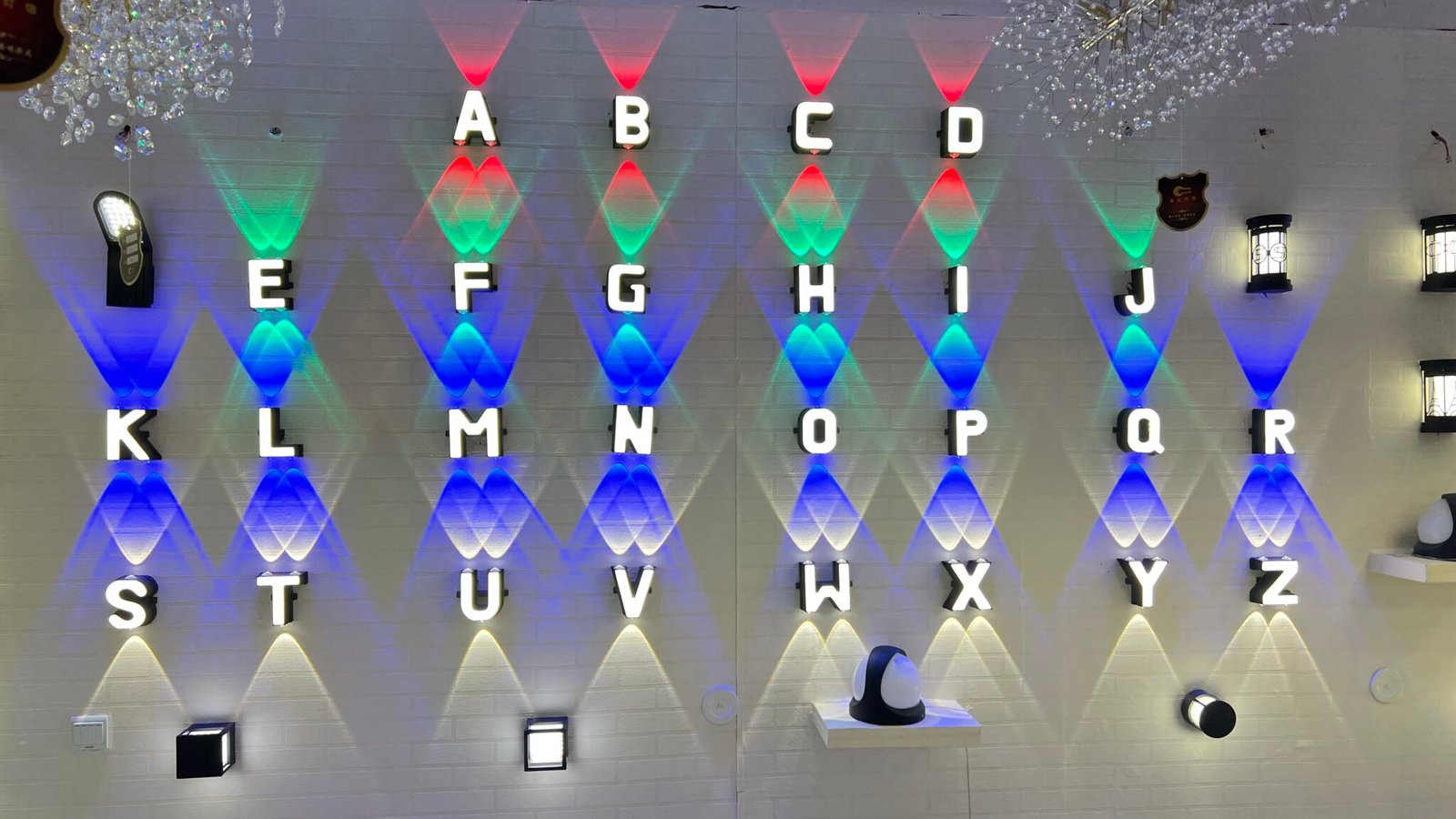 LED Alphabet Wall Lights – Multi-Color Decorative Wall Accents
