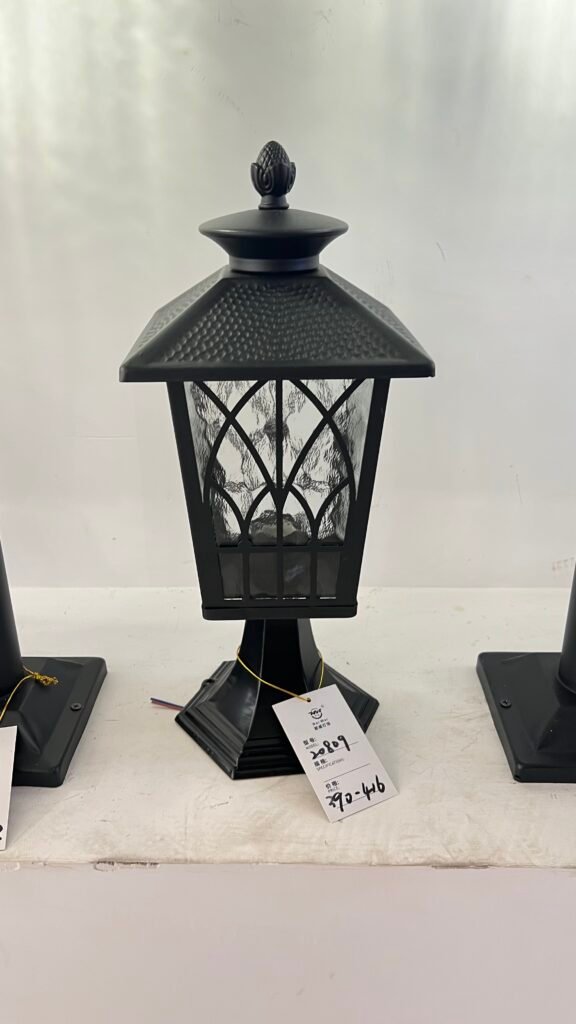 Vintage Black Cast Iron Gate Light – Gothic Arch Design