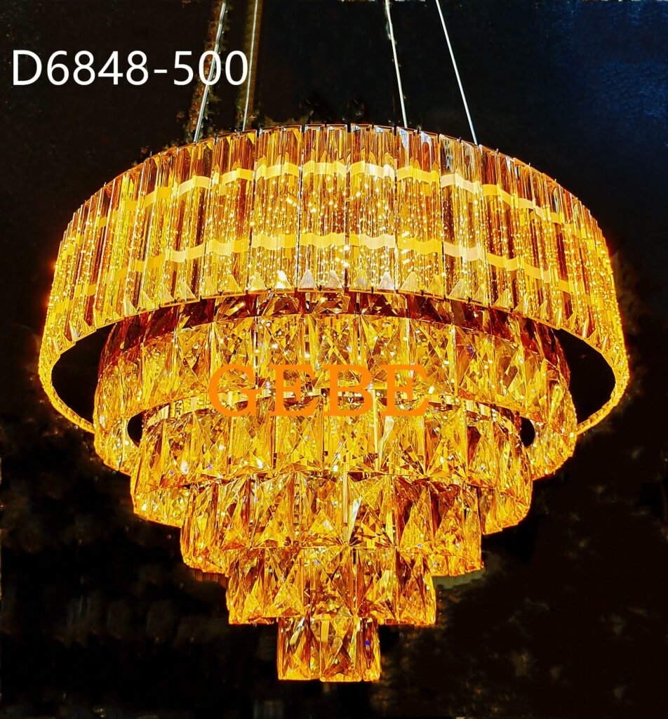 Luxurious Golden Crystal Chandelier