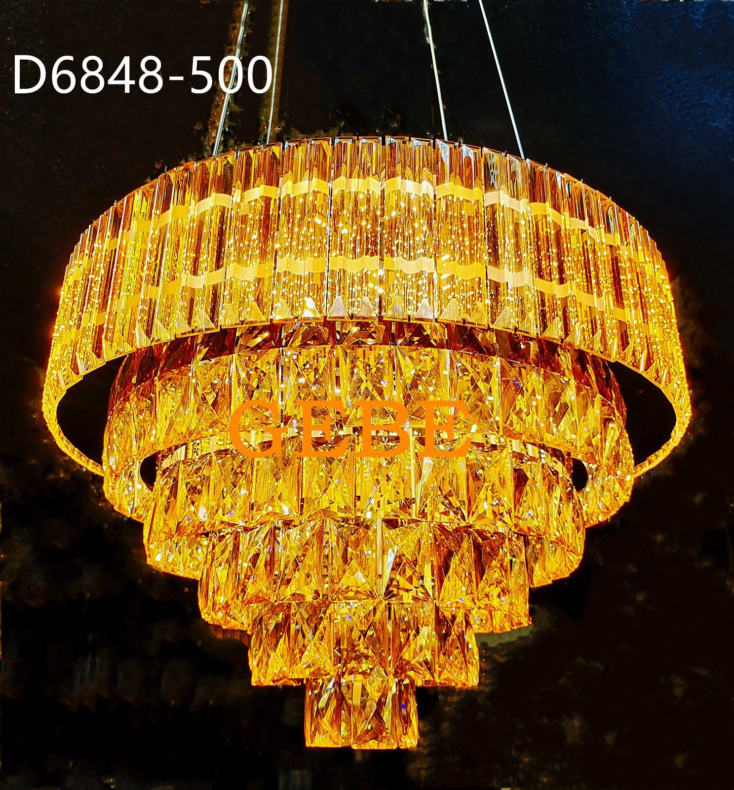 Luxurious Golden Crystal Chandelier