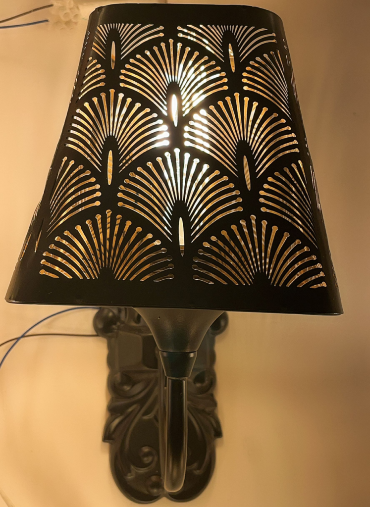 Fan Patterned Wall Light