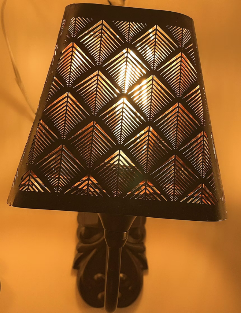 Chevron Patterned Wall Light