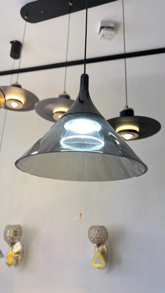 Modern Conical Glass Pendant Light