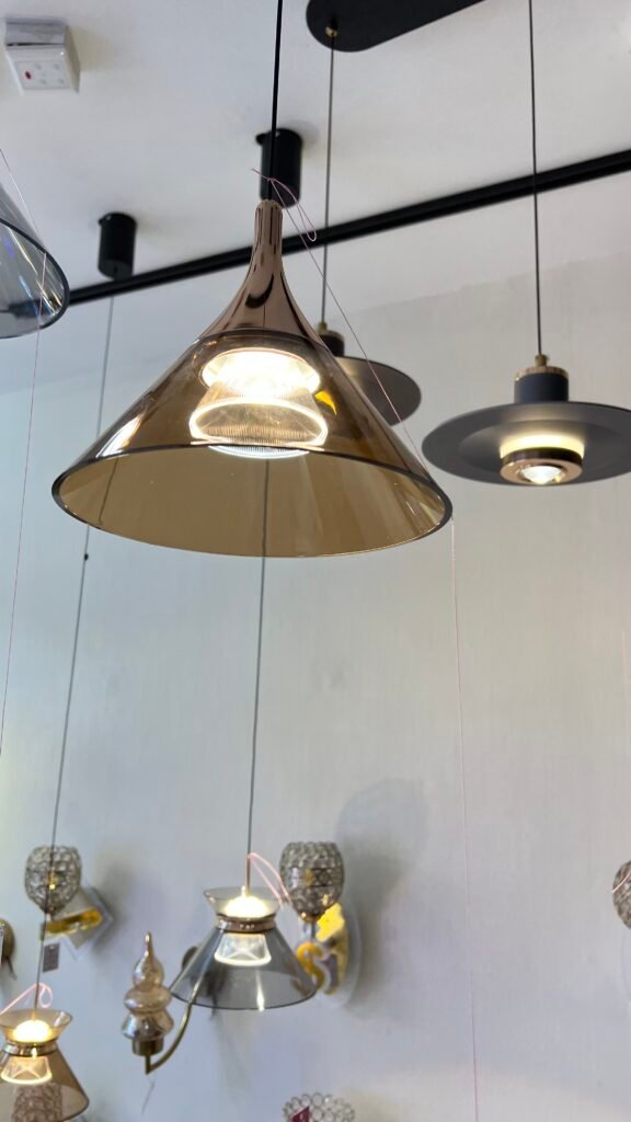 Modern Amber Glass Pendant Light