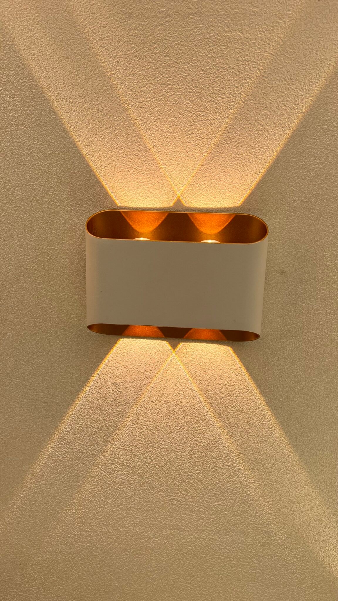 Gold-Cornered Wall LED Light