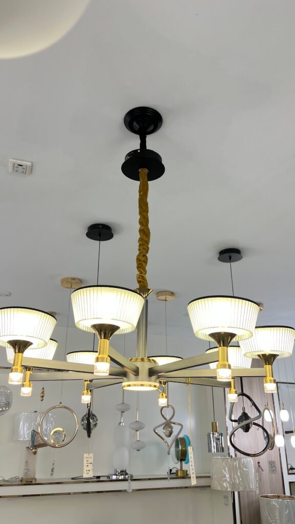 Modern Chandeliers with Fabric Shades